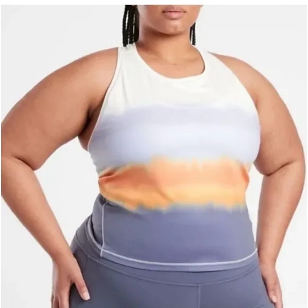 Athleta women’s shanti printed crop Tank Top size 1X NWT